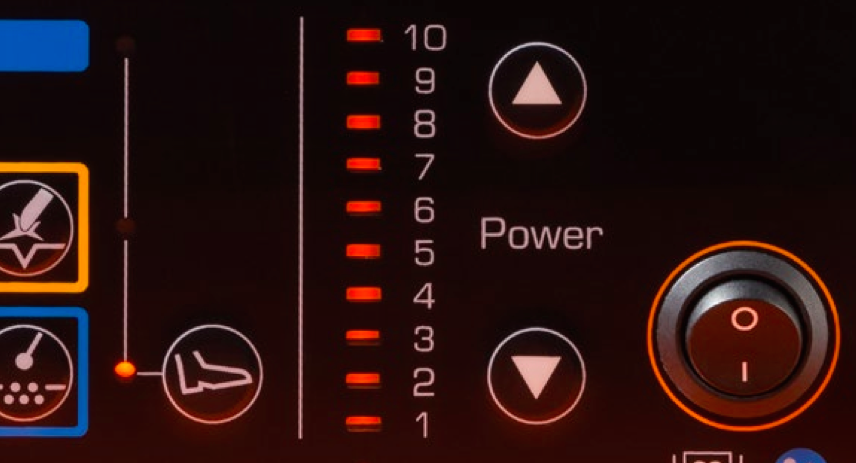 Индикация выходной мощности в ARC 100 Выходная мощность с шагом в 10 Ватт ARC 100